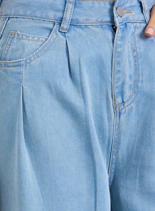 Styli Women Blue Wide Leg Jeans - Image 3